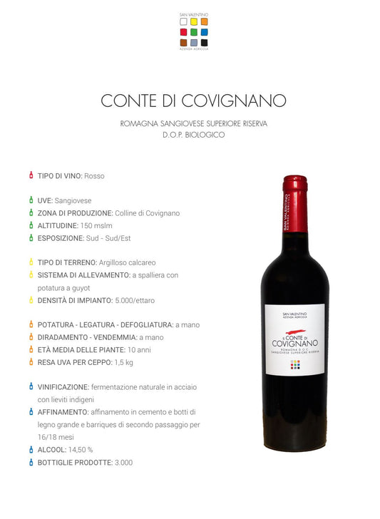 Conte di Covignano ROMAGNA D.O.C. SANGIOVESE SUPERIORE RISERVA BIOLOGICO 2018